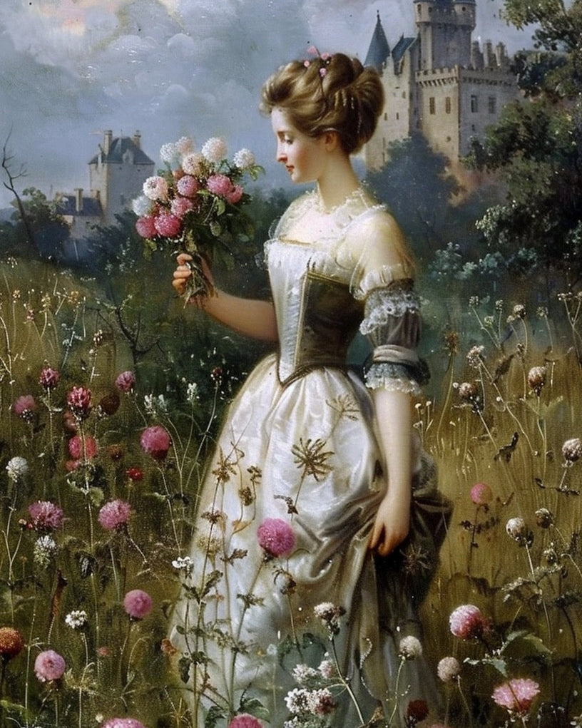 A noblewoman among thistles — in the tradition of the Duchess of Stuart
